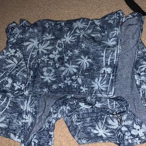 Tropical short jumpsuit